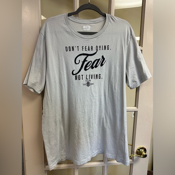 Raise the Standard “Don’t fear dying Fear not living” gray tshirt. 2xl - Picture 1 of 5